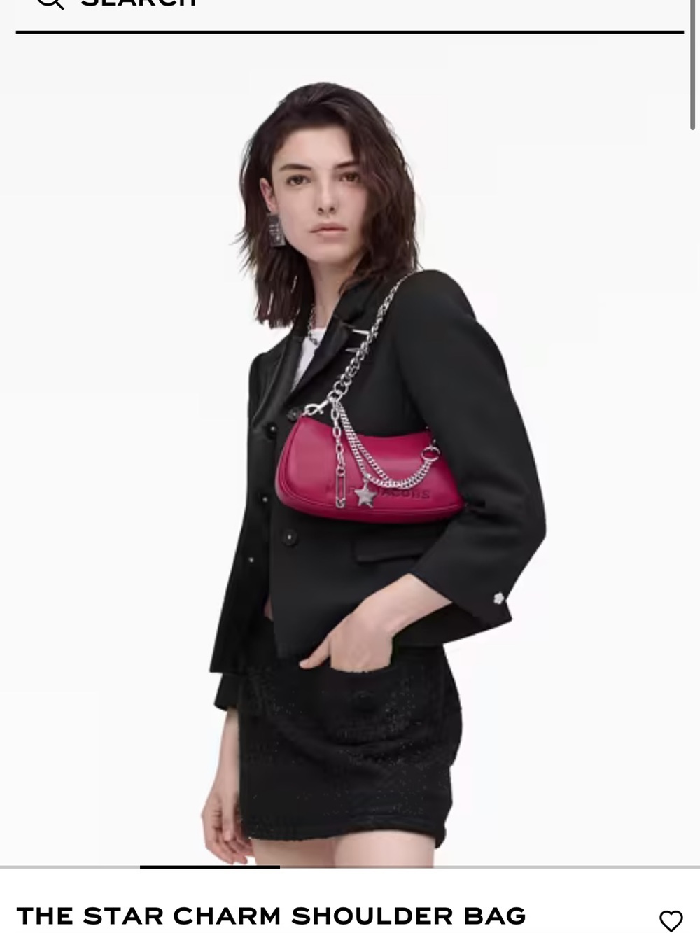 NWT Marc Jacobs THE STAR CHARM SHOULDER BAG - lipgloss pink - Picture 4 of 10